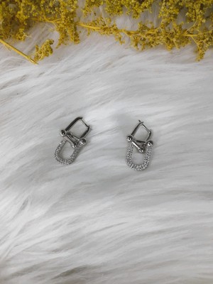 Stainless Steel Badelis Tfny Çelik Küpe