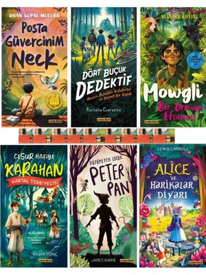 Posta Güvercinim / Neck / Karahan / Dört Buçuk Dedektif / Peter Pan / Alice ve Harikalar Diyarı (6  Kitap)