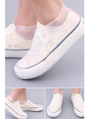 Silikon Yağmur Koruyucu Ayakkabı Kılıfı Kaymaz Dayanıklı Su Geçiremez Yağmurluk (34-39)