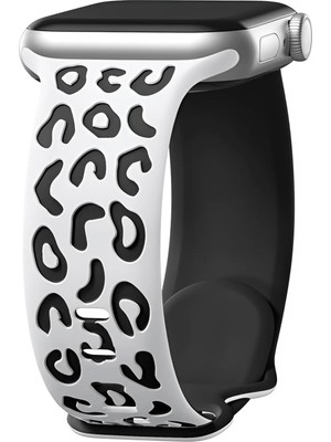 Dexmon Watch 10 42MM 6 7 8 9 Se Uyumlu 38-40-41MM Leopar Desenli Silikon Spor Kordon