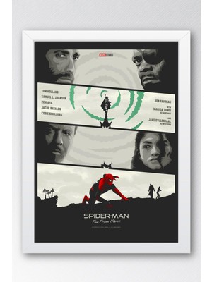 Spider Man Far From Home Çerçeveli Tablo - Örümcek Adam Fim Posteri Tablo