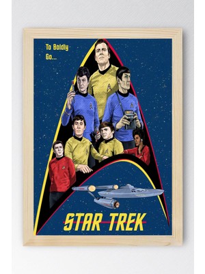 Star Trek Çerçeveli Tablo - Uzay Yolu Fim Posteri Tablo