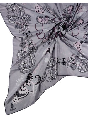 Mim Eşarp ve Şal Alize Krep Etnik Desen Büyük Boy Eşarp 140X140 cm