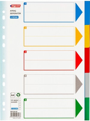 Gıpta Bigpoint Pp Seperatör 5 Renkli 3 Adet