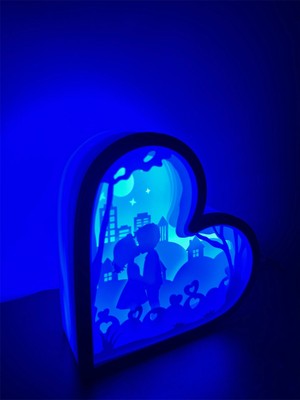 Home Dgrk 3D Valentines Days Özel Basım Özel Filament Işıklı Gölge Kutusu Özel Tasarım Gece Lambası