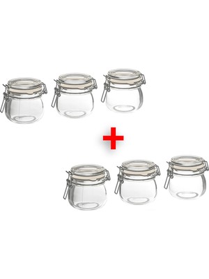 IKEA 6 Adet Kapaklı Cam Kavanoz 130 ml 6'lı Set Reçellik Hava Geçirmez Kapak