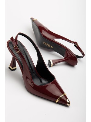 Suins Shoes Suins Jessa Model Kadın Topuklu Burnu Metal Detaylı Stiletto Ayakkabı
