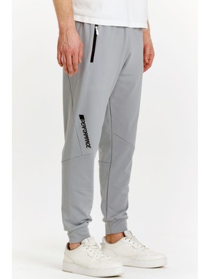 Marco Ferry Erkek Gri Beli Lastikli Cepli Manşetli Paça Şardonlu Dalgıç Kumaş Kışlık Eşofman Altı EDY5487G