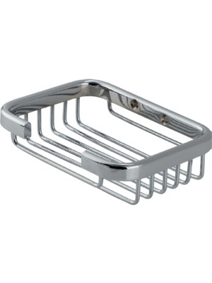 Çelik Banyo Paslanmaz Pirinç Kutup Kare Sabunluk 8X12cm