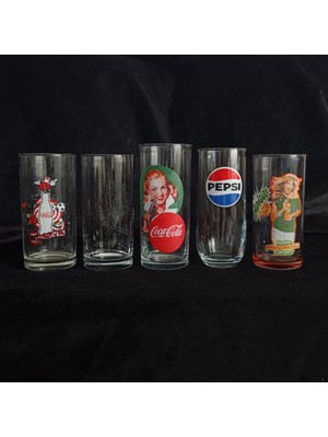 Antika Emektar Eskiler 5 Farklı Koleksiyonluk Içecek Bardakları