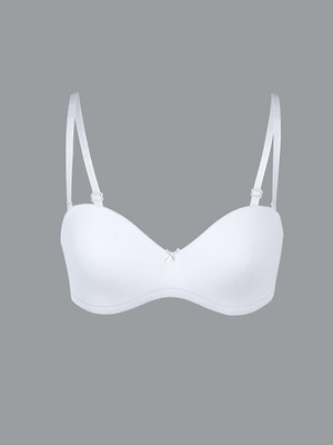 Balenli Dolgusuz Düz Straplez Sütyen