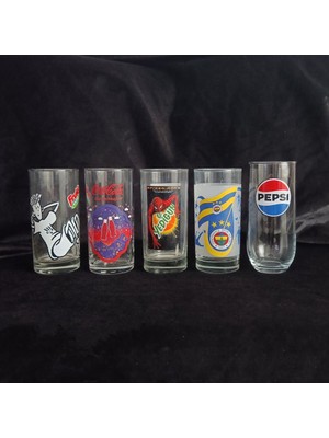 Antika Emektar Eskiler 5 Farklı Koleksiyonluk Içecek Bardakları