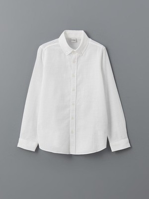 Uzun Kollu Dokulu Erkek Çocuk Gömlek