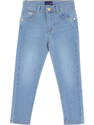 U.s. Polo Assn. Normal Bel Açık Indigo Kadın Denim Pantolon ASSYKIDS24Y