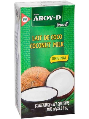 Aroy-D UHT Hindistan Cevizi Sütü 1000 ml – Kremsi Doku, Hafif Tatlı Aroma, Vegan ve Asya Yemekleri İçin Tayland Üretimi