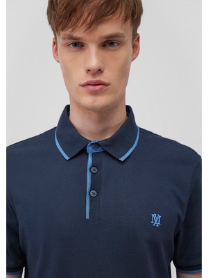 Mavi Yaka Detaylı Lacivert Polo Tişört 062373-28417