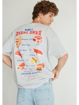 Mavi Sırt Baskılı Mavi TIŞÖRT0612248-70802