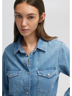 Mavi Merida Classic Denim Indigo Mavisi Jean Gömlek 1210662-86492
