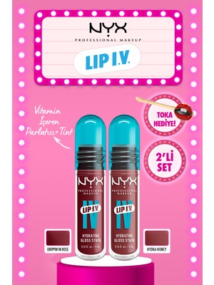 Nyx Professional Makeup Lıp I.v 08 Drippin' In Rose & 02 Hydra-Honey - Lip Toka Hediyeli