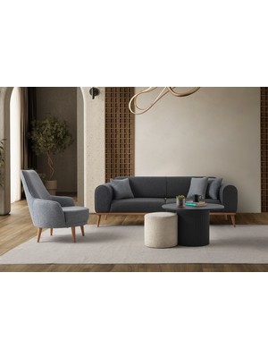 Edsy Home Rebul 3+3+1+1 Koltuk Takımı Antrasit