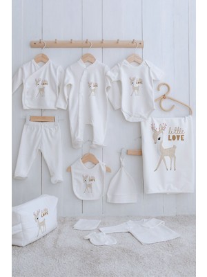 Tuğba Kuğu Organik 11'li Hastane Çıkışı - Pure Baby - Çiçek Boynuzlu Geyik