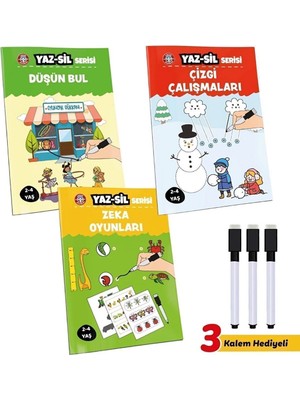 Çocuk Akademisi Okul Öncesi Eğitici Yaz Sil Kitabı - 2. Çizgi Çalışmaları (2-4 Yaş)