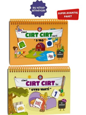 3 Yaş Cırt Cırtlı Etkinlik Kitabı ve Cırt Cırt ile Uyku Vakti Etkinlik Kitabı
