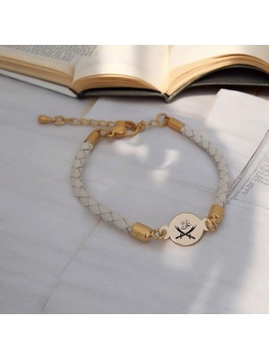 Archin Kadınlar İçin Özel Tasarımlı 14 Ayar Altın Plakalı Zulfikar Bilekliği