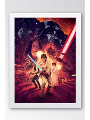 Star Wars Çerçeveli Tablo - Uzay Savaşları Fim Posteri Tablo