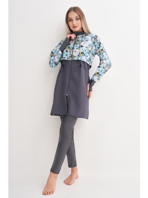 Remsa Tam Kapalı Tesettür Mayo 2322 Pera Sarılar Gri