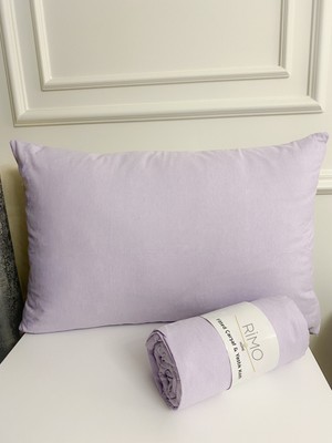 Rimo Home Lila Tek Kişilik Lastikli Çarşaf Takımı 100x200 cm Ranforce Kumaş 1 Adet Yastık Kılıfı