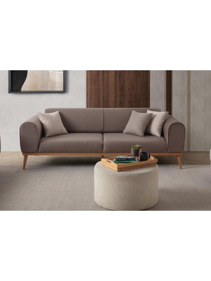 Edsy home rebull 3+1 koltuk takımı kahverengi + sütlü kahve