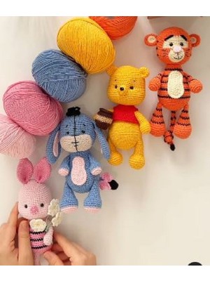 Winnie The Poohoyuncak Seti (Winnie+ Piglet+ Igor (Eeyore)+ Tiger) 20CM