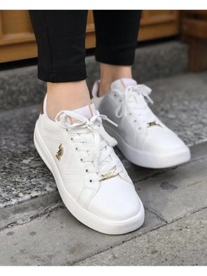 U.S. Polo Assn. Exxy Beyaz Kadın Sneaker Spor Ayakkabı Suni Deri Phylon Tabanlı