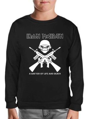 Iron Maiden - A Matter Of Life And Death Siyah Çocuk Sweatshirt