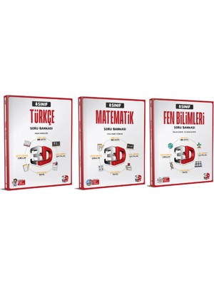 3D Yayınları 8.sınıf Lgs Türkçe - Matematik - Fen Bilimleri Soru Bankası-2025-2026