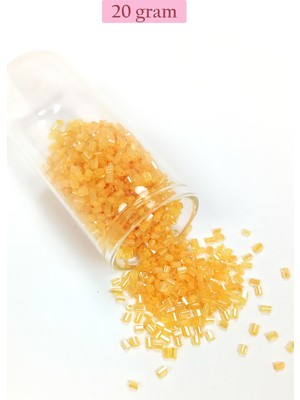 Royaleks Kesme Cam Boncuk 2mm - 20 Gram - Şeffaf Açık Sarı -BNC335