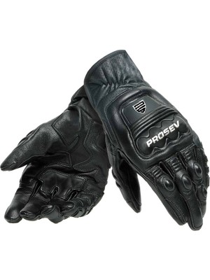 Prosev GL60 Carbon Titantum Deri Eldiven Siyah L Beden Soft Koruma ve %100 Waterproof Özellikli