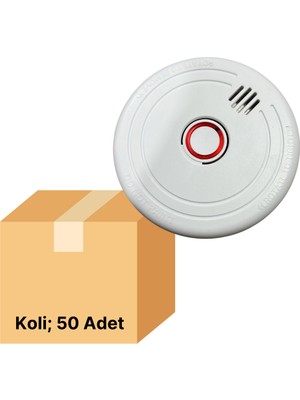 K2 Pilli Duman Dedektörü 85 Desibel  50 Adet Koli KSD001