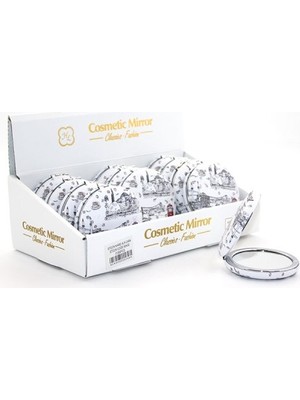 Periboia taşlı ıstanbul tasarımı el aynası kalın model 7