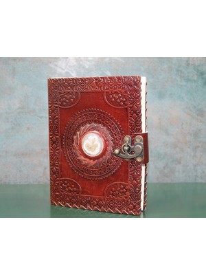 Periboia taşlı deri defter model 11 