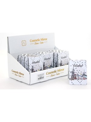 Periboia taşlı ıstanbul tasarımı el aynası ınce model 13