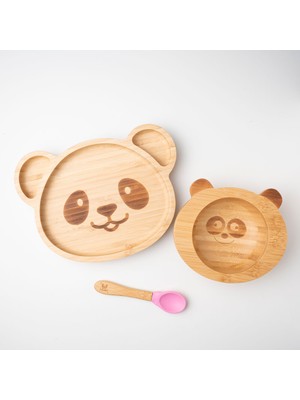 Mirabambino Panda Bambu Tabak Seti Pembe