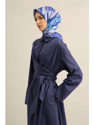 Armine Soyut Desenli Saf İpek Sura Eşarp 9306D 06
