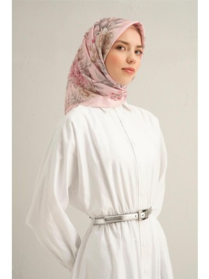 Armine Leopar Desenli Saf İpek Twill Eşarp 9352 85