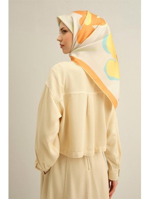 Armine Çiçek Desenli Saf İpek Sura Eşarp 9317D 80