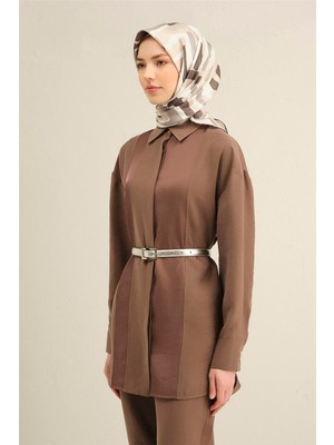 Armine Geometrik Desenli Saf İpek Twill Eşarp 9303D 82
