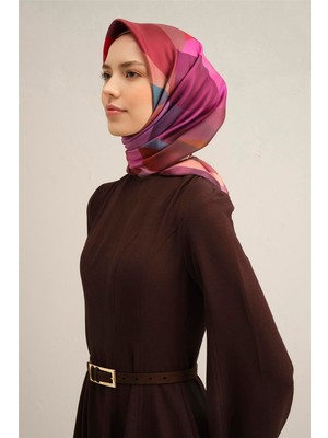 Armine Geometrik Desenli Saf İpek Sura Eşarp 9331D 31