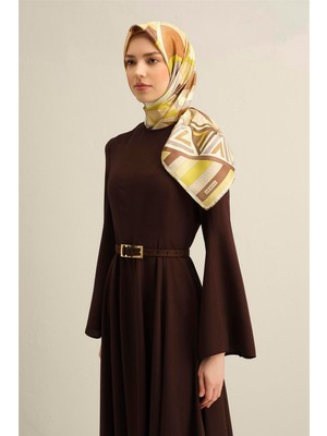 Armine Çiçek Desenli Saf İpek Sura Eşarp 9342 38