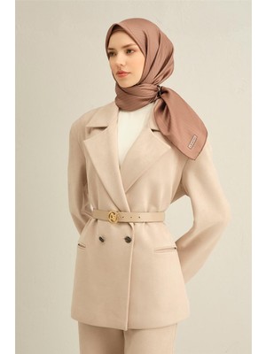 Armine Çiçek Desenli Saf İpek Twill Eşarp 9353 36